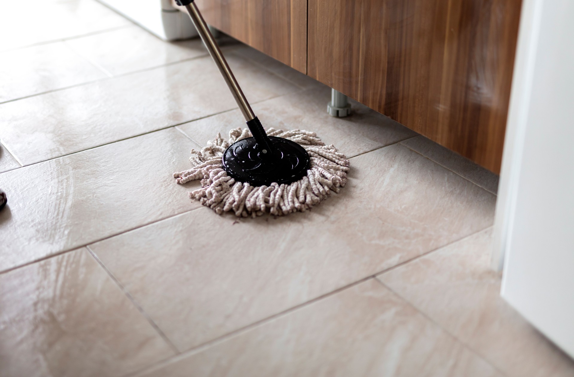 mopping floor